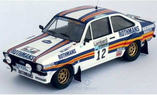 Diecast model cars Ford Escort 1/43 Trofeu MK II RS No.12 Rothmans Rally Team Rothmans Rallye WM RAC Rallye 1981 P.Airikkala/P.Short Ford Escort 1/43 Trofeu MK II RS No.12 Rothmans Rally Team Rothmans Rallye WM RAC Rallye 1981 P.Airikkala/P.Short diecast model cars