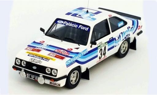 Diecast model cars Ford Escort 1/43 Trofeu MK II RS2000 No.34 Palacio Rallye WM Rallye Portugal 1980 J.Moutinho/M.Sottomayor Ford Escort 1/43 Trofeu MK II RS2000 No.34 Palacio Rallye WM Rallye Portugal 1980 J.Moutinho/M.Sottomayor diecast model cars