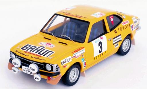 Diecast model cars Toyota Corolla 1/43 Trofeu Levin No.3 VIP Racing Team Braun Rallye WM Rallye Portugal 1974 O.Andersson/A.Hertz Toyota Corolla 1/43 Trofeu Levin No.3 VIP Racing Team Braun Rallye WM Rallye Portugal 1974 O.Andersson/A.Hertz diecast model cars