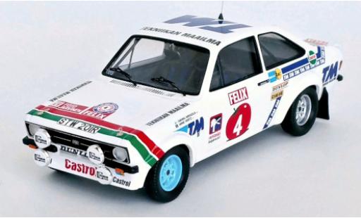 Diecast model cars Ford Escort 1/43 Trofeu Mk II RS 1800 No.4 Rallye WM 1000 Lakes Rallye 1978 Ford Escort 1/43 Trofeu Mk II RS 1800 No.4 Rallye WM 1000 Lakes Rallye 1978 diecast model cars