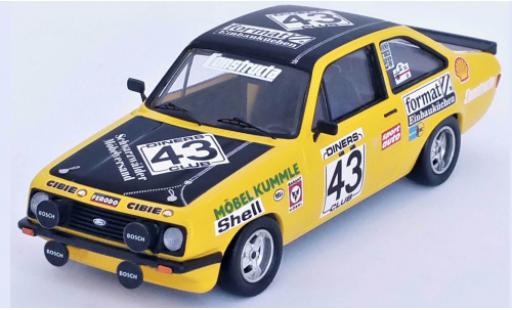 Diecast model cars Ford Escort 1/43 Trofeu MK II RS 2000 No.43 H.Kummle 1980 Ford Escort 1/43 Trofeu MK II RS 2000 No.43 H.Kummle 1980 diecast model cars