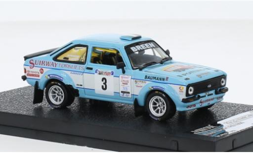 Diecast model cars Ford Escort 1/43 Vitesse MKII RS 1800 No.3 West Wales Rally 2015 Ford Escort 1/43 Vitesse MKII RS 1800 No.3 West Wales Rally 2015 diecast model cars