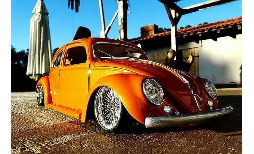 Volkswagen Kafer Base 1/18 Burago 1955 cox low ride orange diecast model cars