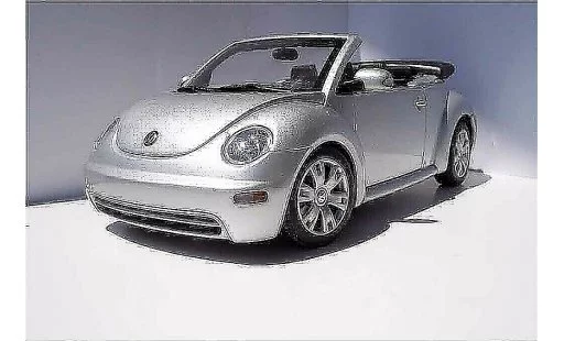 Volkswagen New Beetle Cabriolet 1/18 Burago grey metallisee diecast model cars