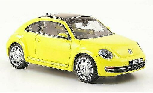 Volkswagen Beetle Base 1/43 Schuco yellow 2011 diecast model cars