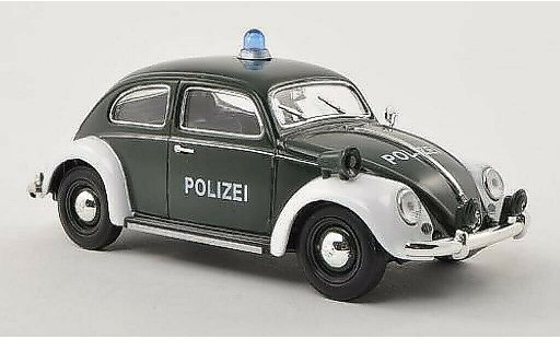 Volkswagen Kafer Base 1/32 Schuco Ovali Police green/white diecast model cars