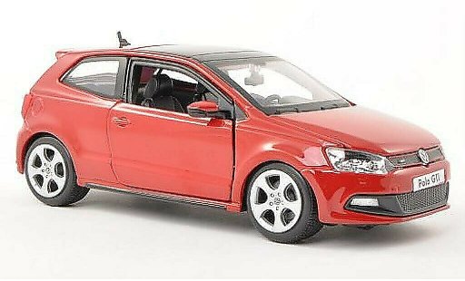 Volkswagen Polo GTI 1/24 Burago V red diecast model cars