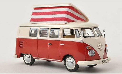 Volkswagen T1 Base 1/43 Schuco Campingbus red/white diecast model cars