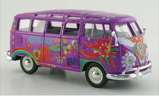 Volkswagen T1 Base 1/25 Maisto Samba Bus Hippie purple/Dekor diecast model cars