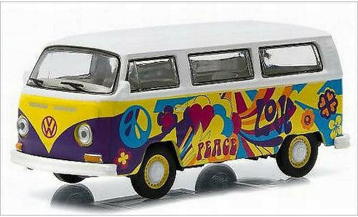 Volkswagen T2 A 1/64 Greenlight Bus white/Dekor 1968 diecast model cars