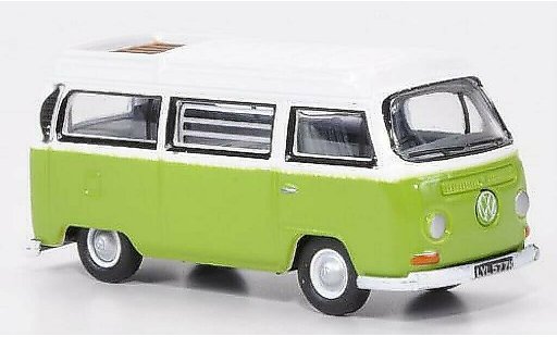 Volkswagen T2 Base 1/76 Oxford Camper green/white diecast model cars