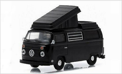 Volkswagen T2 B 1/64 Greenlight Westfalia black 1973 diecast model cars