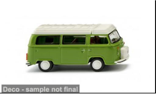 Diecast model cars Volkswagen T2 b Campingbus gr&Atilde;&frac14;n/beige 1972 1/87 Wiking