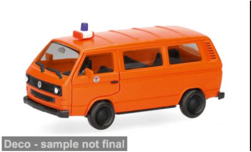 Diecast model cars Volkswagen T3 Bus orange Berliner Feuerwehr 1/87 Herpa