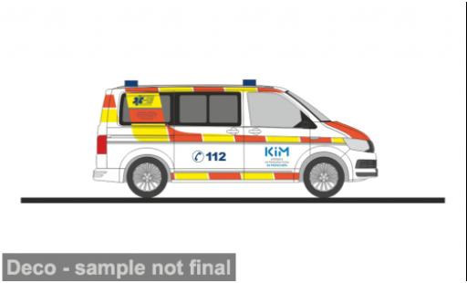 Diecast model cars Volkswagen T6 Aicher Ambulanz M&Atilde;&frac14;nchen Krisenintervention 1/87 Rietze