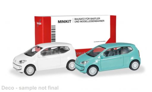 Volkswagen UP! 1/87 Herpa MiniKit Up! weiss/t&uuml;rkis 1:87 diecast model cars