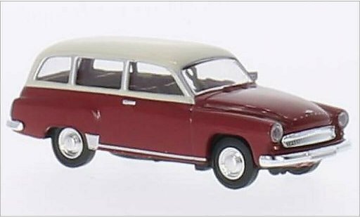 Wartburg 311 Kombi 1/87 Brekina Estate red/beige diecast model cars