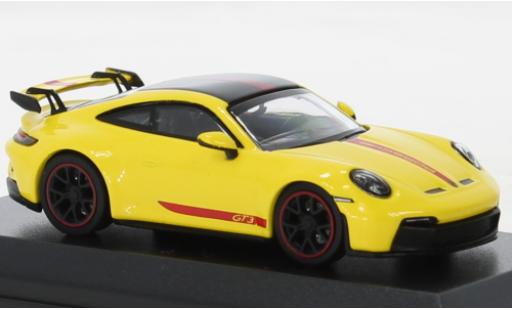 Porsche 992 GT3 1/64 Wbros 911  yellow diecast model cars