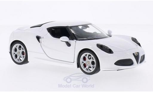 Diecast model cars Alfa Romeo 4C 1/24 Welly white 2014 Alfa Romeo 4C 1/24 Welly white 2014 diecast model cars
