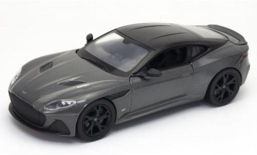 Diecast model cars Aston Martin DBS 1/24 Welly Superleggera metallic grey/black 2018 Aston Martin DBS 1/24 Welly Superleggera metallic grey/black 2018 diecast model cars