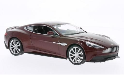 Aston Martin Vanquish 1/24 Welly metallic red diecast model cars