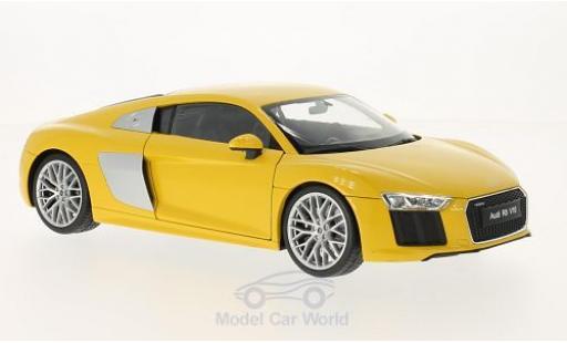 Audi R8 1/18 Welly V10 yellow 2016 diecast model cars