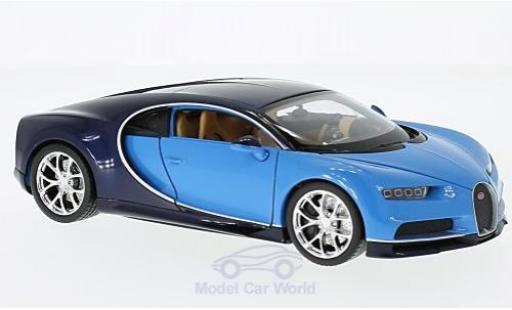 Diecast model cars Bugatti Chiron 1/24 Welly blue/blue 2016 Bugatti Chiron 1/24 Welly blue/blue 2016 diecast model cars