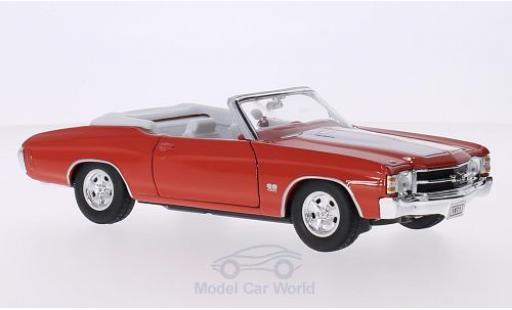 Diecast model cars Chevrolet Chevelle 1/24 Welly SS 454 Convertible orange/white 1971 Chevrolet Chevelle 1/24 Welly SS 454 Convertible orange/white 1971 diecast model cars