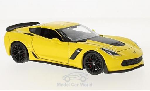 Chevrolet Corvette 1/24 Welly Z06 yellow 2017 diecast model cars