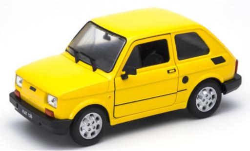 Fiat 126 1/24 Welly yellow diecast model cars