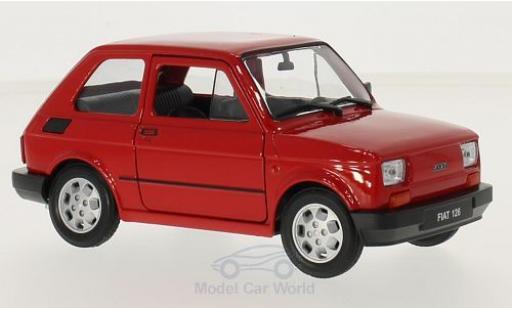 Fiat 126 1/24 Welly red diecast model cars
