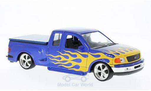 Diecast model cars Ford F-1 1/24 Welly 50 Flareside Supercab Low Rider blue/Dekor 1999 Ford F-1 1/24 Welly 50 Flareside Supercab Low Rider blue/Dekor 1999 diecast model cars