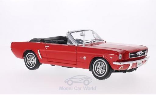 Diecast model cars Ford Mustang 1/18 Welly Cabriolet red 1964 Ford Mustang 1/18 Welly Cabriolet red 1964 diecast model cars