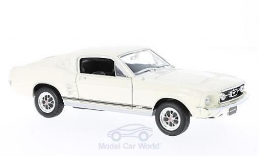 Diecast model cars Ford Mustang 1/24 Welly GT Fastback white 1967 Ford Mustang 1/24 Welly GT Fastback white 1967 diecast model cars