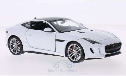 Jaguar F-Type 1/24 Welly Coupe white/black diecast model cars