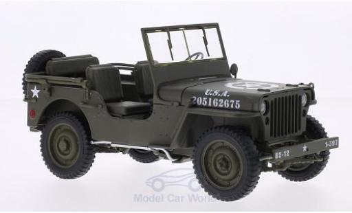 Diecast model cars Jeep Willys 1/18 Welly matt-oliv U.S. Army offen Jeep Willys 1/18 Welly matt-oliv U.S. Army offen diecast model cars