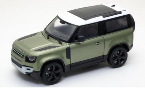Diecast model cars Land Rover Defender 1/24 Welly green/white 2020 Land Rover Defender 1/24 Welly green/white 2020 diecast model cars