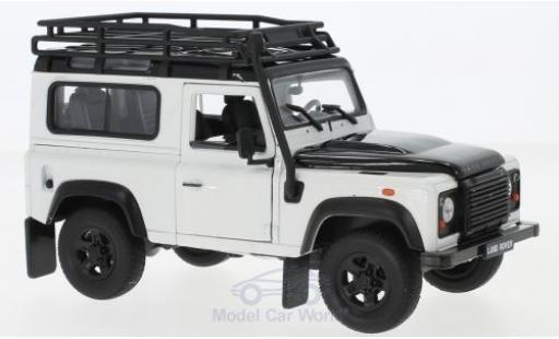 Diecast model cars Land Rover Defender 1/24 Welly white/black mit Dachgepäckträger Land Rover Defender 1/24 Welly white/black mit Dachgepäckträger diecast model cars