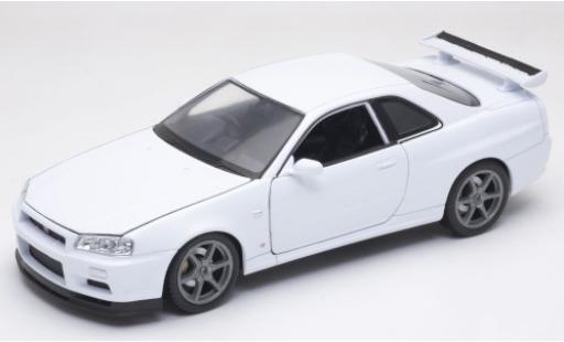 Diecast model cars Nissan Skyline 1/24 Welly GT-R (R34) white RHD Nissan Skyline 1/24 Welly GT-R (R34) white RHD diecast model cars
