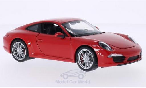 Diecast model cars Porsche 991 S 1/24 Welly 911 () Carrera S red Porsche 991 S 1/24 Welly 911 () Carrera S red diecast model cars