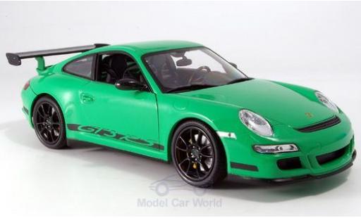 Porsche 997 1/18 Welly 911 ()GTR3 RS green ohne Vitrine diecast model cars