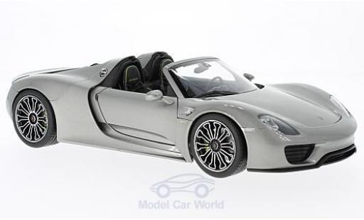 Diecast model cars Porsche 918 1/18 Welly Spyder grey 2011 Porsche 918 1/18 Welly Spyder grey 2011 diecast model cars