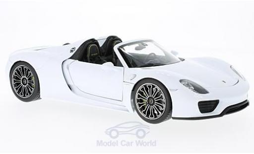 Diecast model cars Porsche 918 1/18 Welly Spyder white 2011 Porsche 918 1/18 Welly Spyder white 2011 diecast model cars