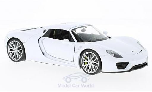 Diecast model cars Porsche 918 1/24 Welly Spyder white geschlossen Porsche 918 1/24 Welly Spyder white geschlossen diecast model cars