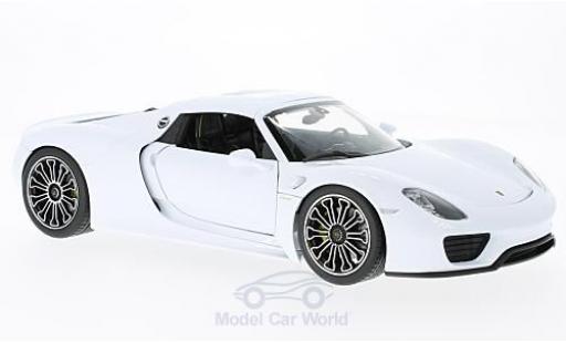 Diecast model cars Porsche 918 1/18 Welly Spyder white/black 2011 Hard Top ohne Vitrine Porsche 918 1/18 Welly Spyder white/black 2011 Hard Top ohne Vitrine diecast model cars