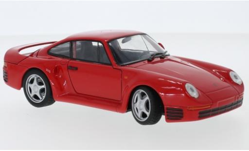 Porsche 959 1/24 Welly red diecast model cars