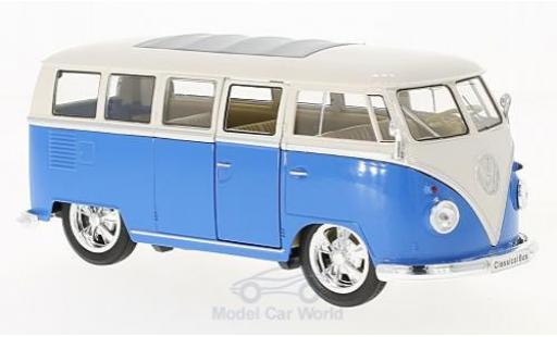 Diecast model cars Volkswagen T1 B 1/24 Welly Bus Low Rider blue/white 1963 Volkswagen T1 B 1/24 Welly Bus Low Rider blue/white 1963 diecast model cars