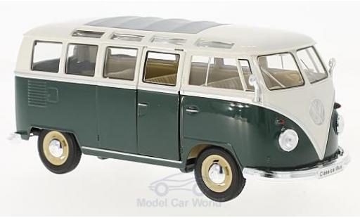 Diecast model cars Volkswagen T1 B 1/24 Welly Samba green/white 1963 Volkswagen T1 B 1/24 Welly Samba green/white 1963 diecast model cars