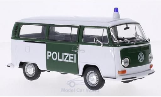Diecast model cars Volkswagen T2 B 1/24 Welly Bus white/green Polizei 1972 Volkswagen T2 B 1/24 Welly Bus white/green Polizei 1972 diecast model cars