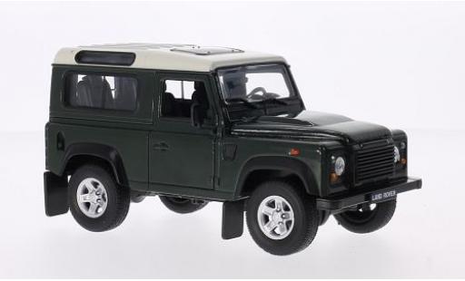 Diecast model cars Land Rover Defender 1/24 Welly vert/white Land Rover Defender 1/24 Welly vert/white diecast model cars